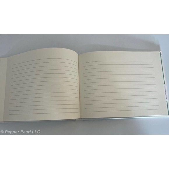 Guest Book Customize Pearl White Seashell Design Hard Cover Inserts Included - Picture 3 of 4